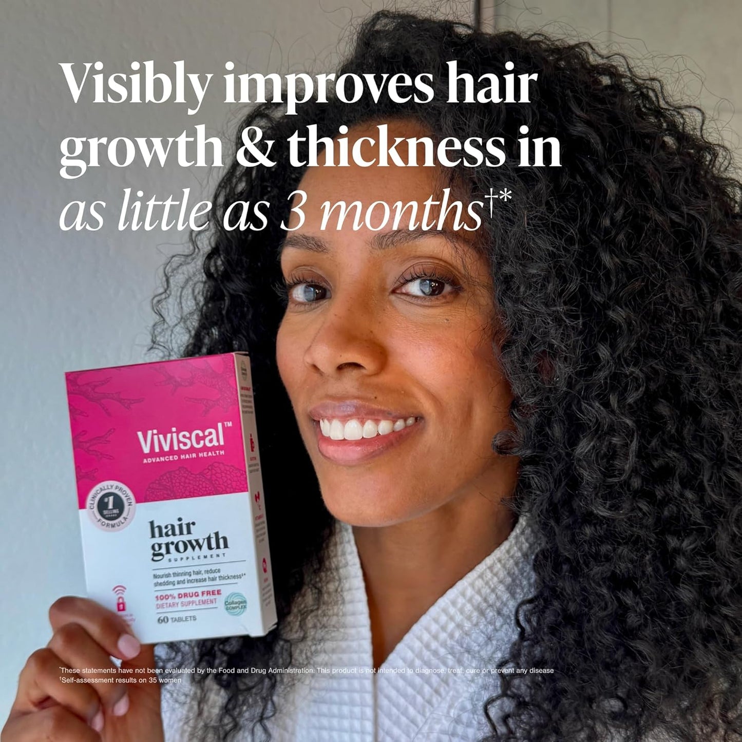 Viviscal Hair Growth Supplements for Women - Thicker, Fuller Hair with Collagen Complex | 60 Tablets, 1 Month Supply
