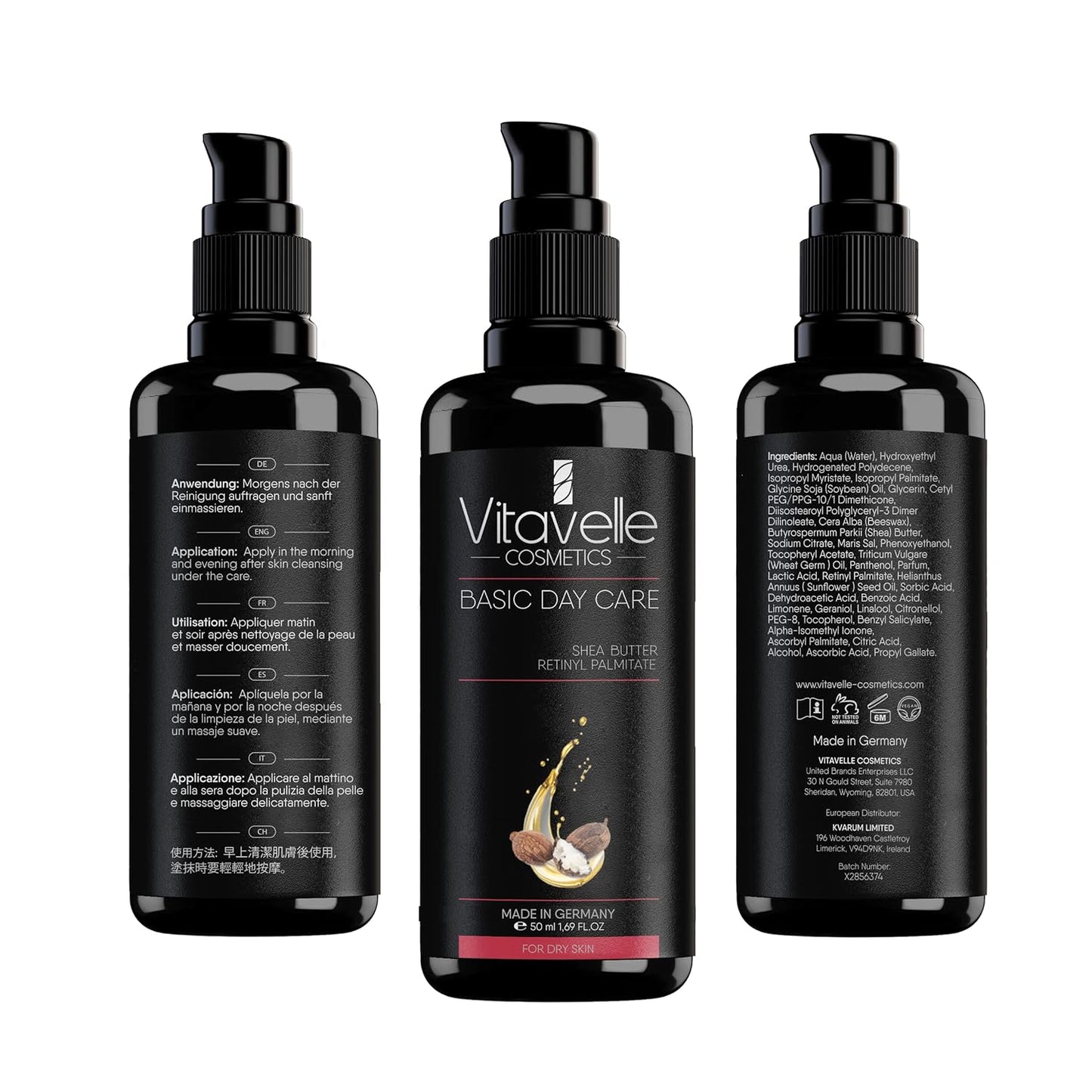 VITAVELLE Rich Face Cream for Dry Skin - Nourishing Daily Moisturizer with Shea Butter | 1.69 Fl Oz