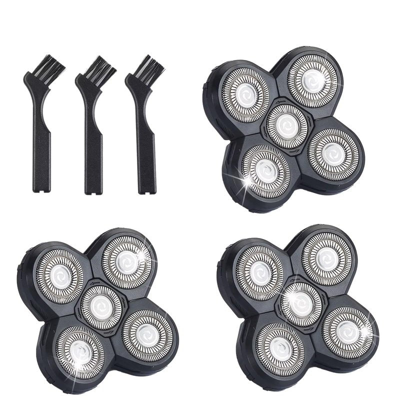 3 Pack Shaver Replacement Blades for Fre*bi*d Bald Men Head Shaver Kit, 5 Blades Head Shaver Replacement Heads,Head and Face Electric Razor Shaver Heads