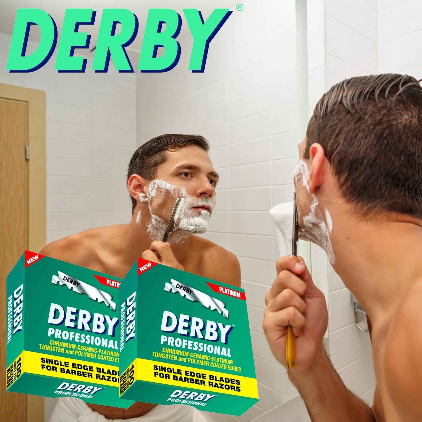 300 "Derby Professional" Single Edge Razor Blades for straight razor