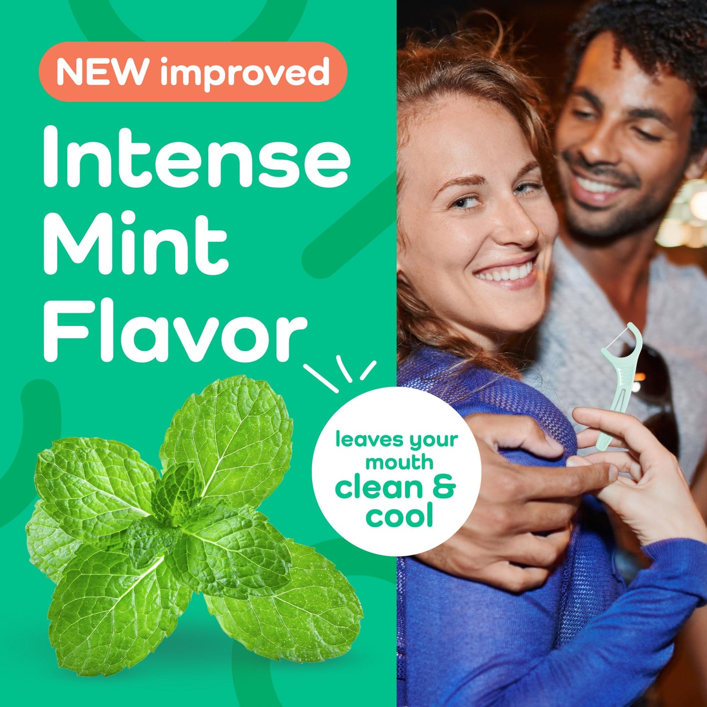 Plackers® Micro Line® Floss Picks - Intense Mint, Floss Fiber Made Without PTFE, 500 Count