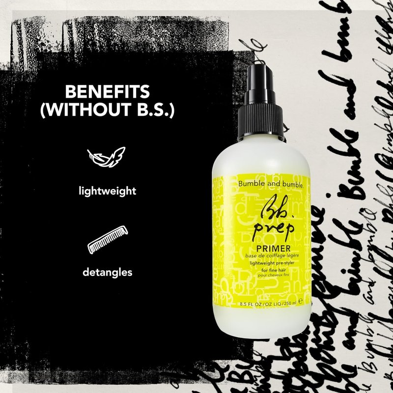 Bumble and Bumble Prep Detangling Hair Primer - Lightweight Pre-Styler for Fine to Medium Hair Types | 8.5 Fl Oz
