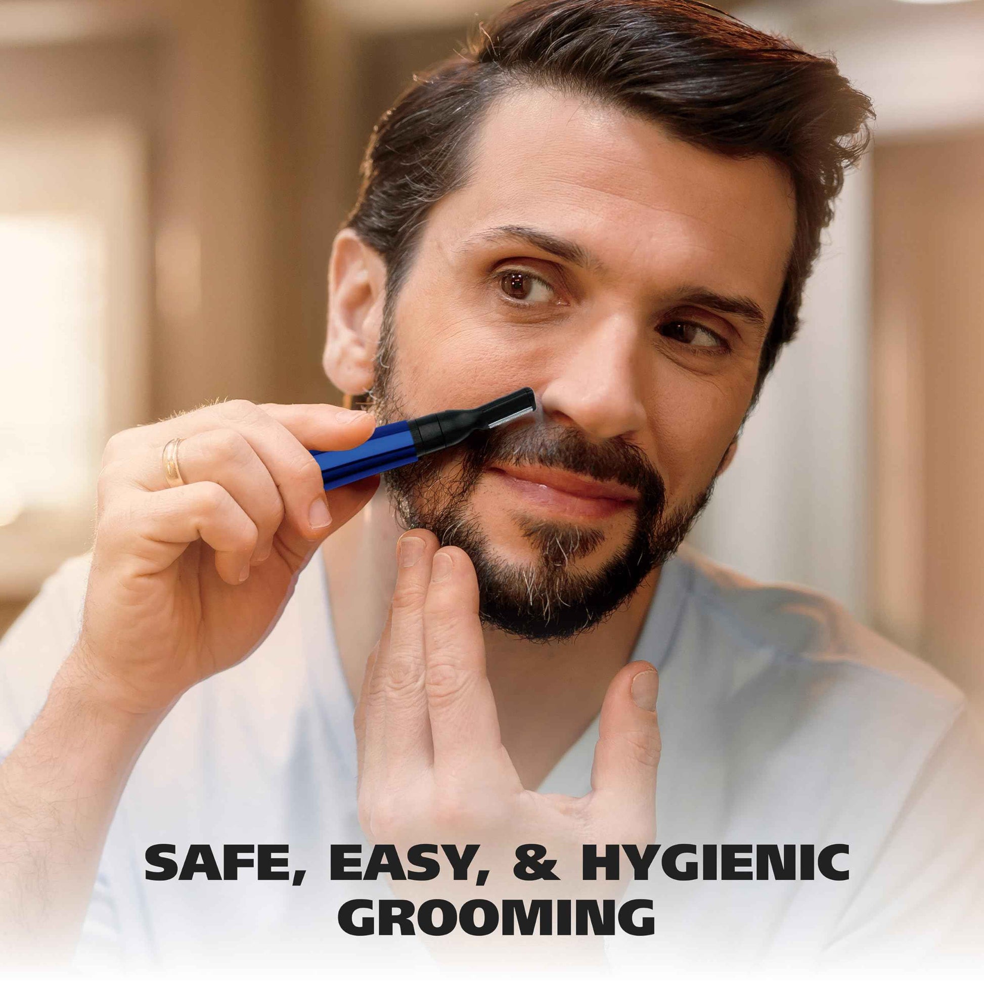 Wahl Lithium 2 in 1 Battery Pen Detail Touch Up Trimmer for Nose, Ear, Neckline, Eyebrow, & Other Detailing - Blue - by The Brand Used by Professionals - Model 5643-200