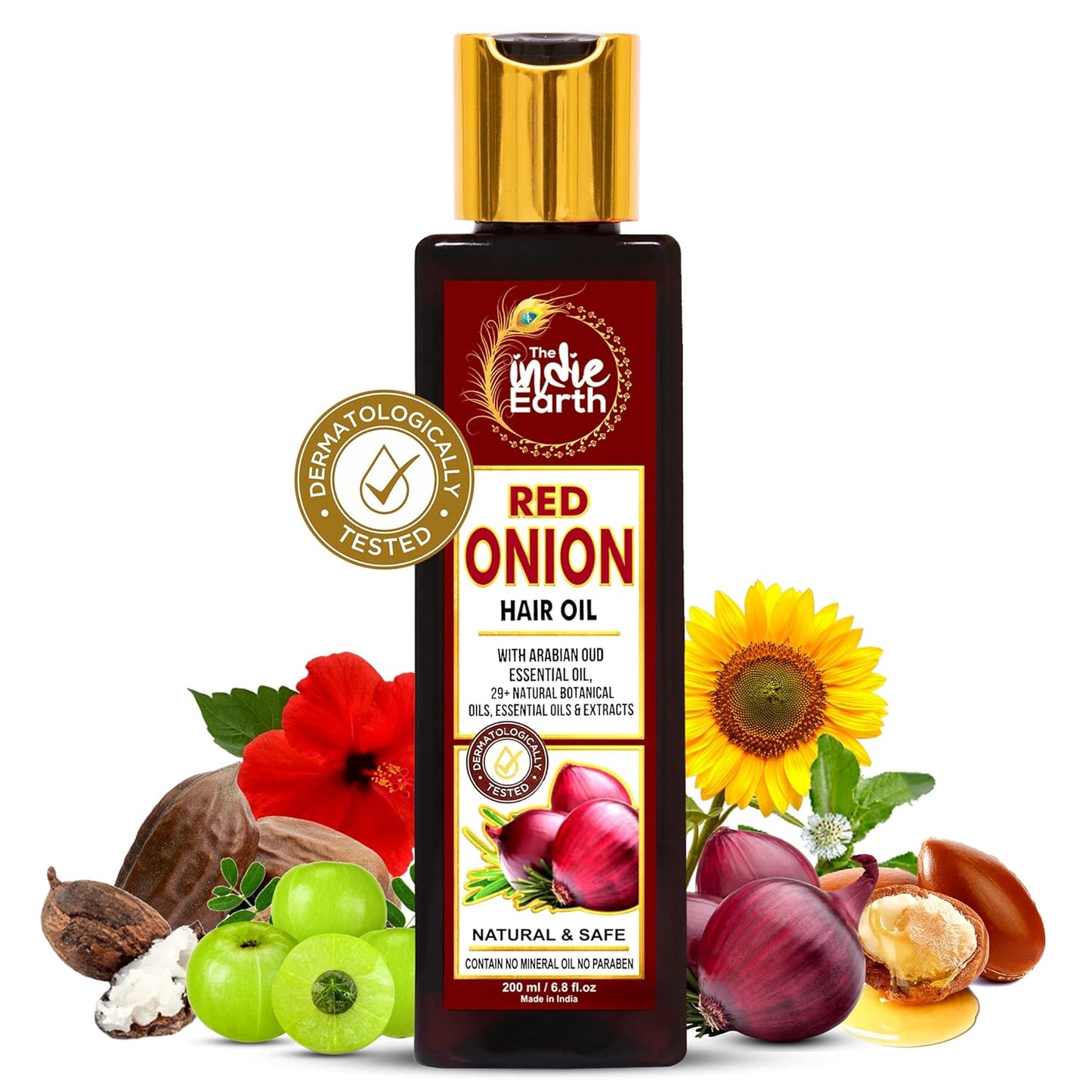 Red Onion Hair Growth Oil - Anti Hair Fall Formula with 29 Natural Herbs & Oils | 200ml