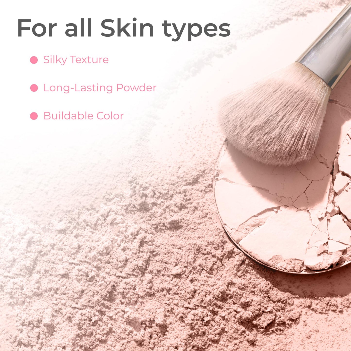 16pc STARTER KIT with 10 BRUSHES SET Mineral Makeup Bare Face Loose Powder Includes Matte Foundation, Veil Primer, Blush, Bronzer, Translucent Finishing Setting Powder SPF 30 Travel Size