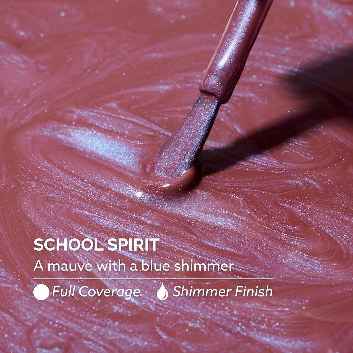 Dazzle Dry Nail Lacquer - School Spirit Mauve with Blue Shimmer | Full Coverage 0.5 fl oz