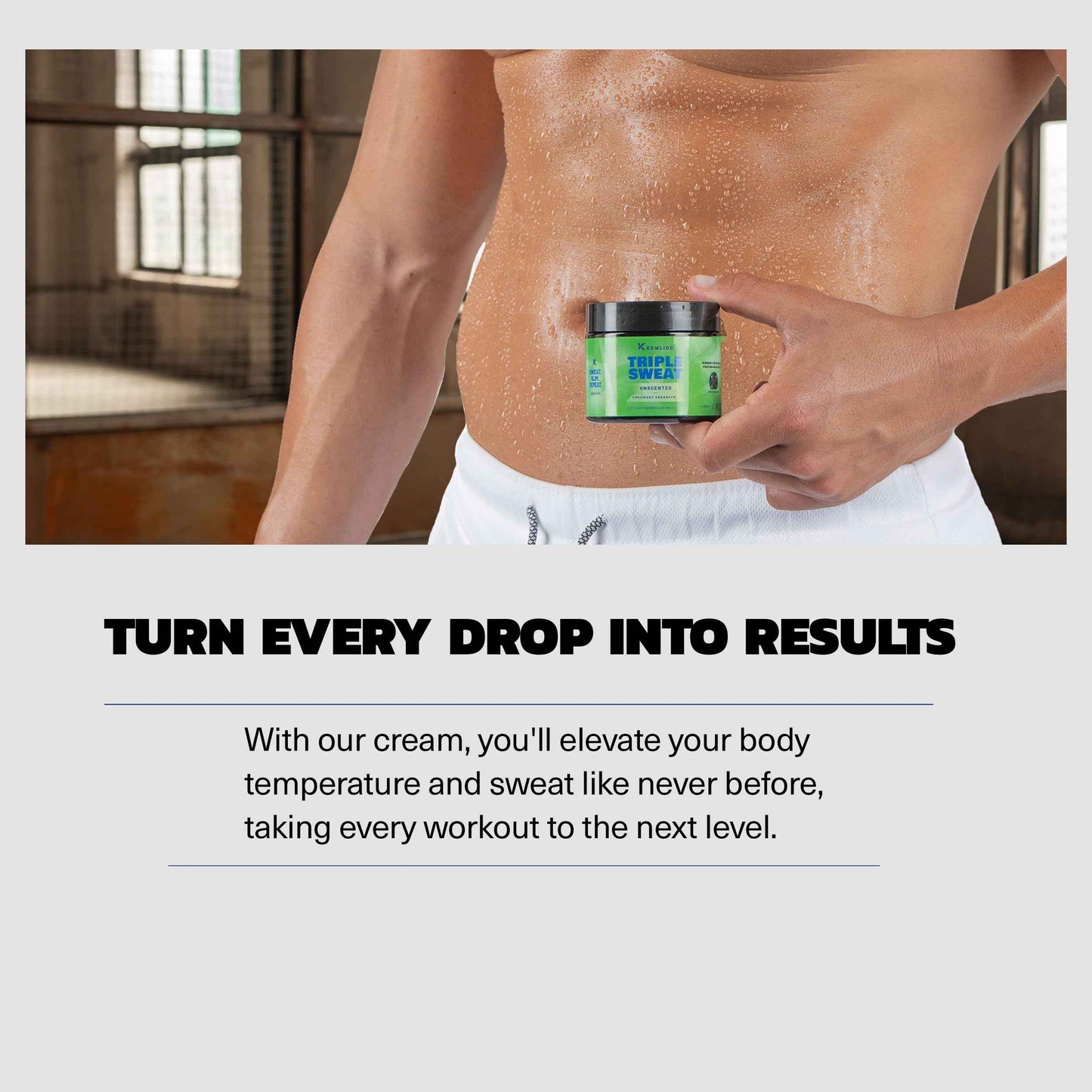 Kewlioo Triple Sweat Enhancing Cream for Workouts – Hot Sweat Cream for Arms, Belly, & Waist | Boosts Circulation & Maximizes Sweat | Pre-Workout Slimming Gel for Men & Women