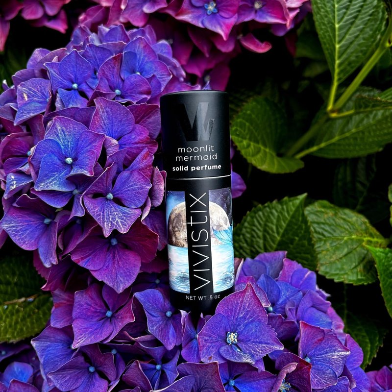 Vivistix Solid Perfume Stick | Moonlit Mermaid scent | Portable, clean, fresh, aquatic travel perfume | Made in the USA | no parabens, phthalates, or preservatives