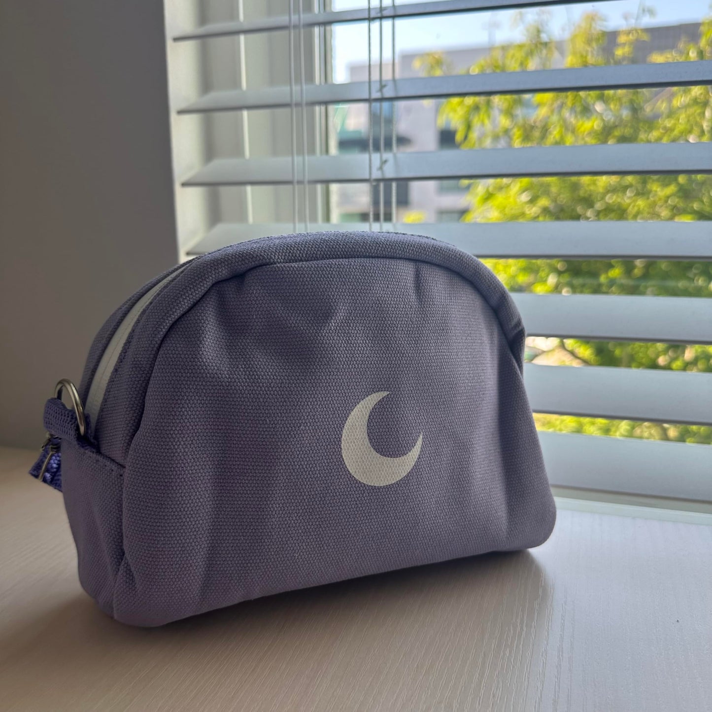Brando Moon Small Zipper Makeup Bag for Women Girls – Travel Cosmetic Pouch, Wide-Open Organizer Purse Case, Air-Tight Odor-Control Fabric, Everyday Travel Essentials