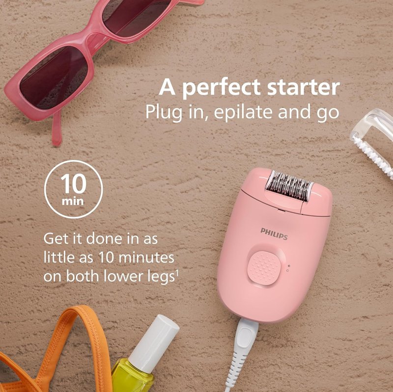 Philips Epilator Series 2000 - Corded Hair Removal Device for Women | Ideal for Legs & Body