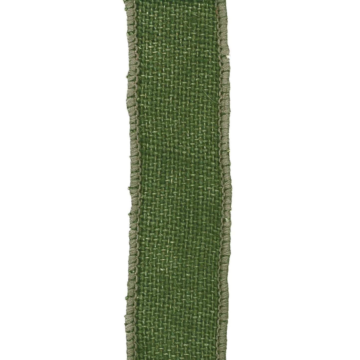 Offray 1.5" Wide Wired Edge Burlap Ribbon, 3 Yards, Moss Green