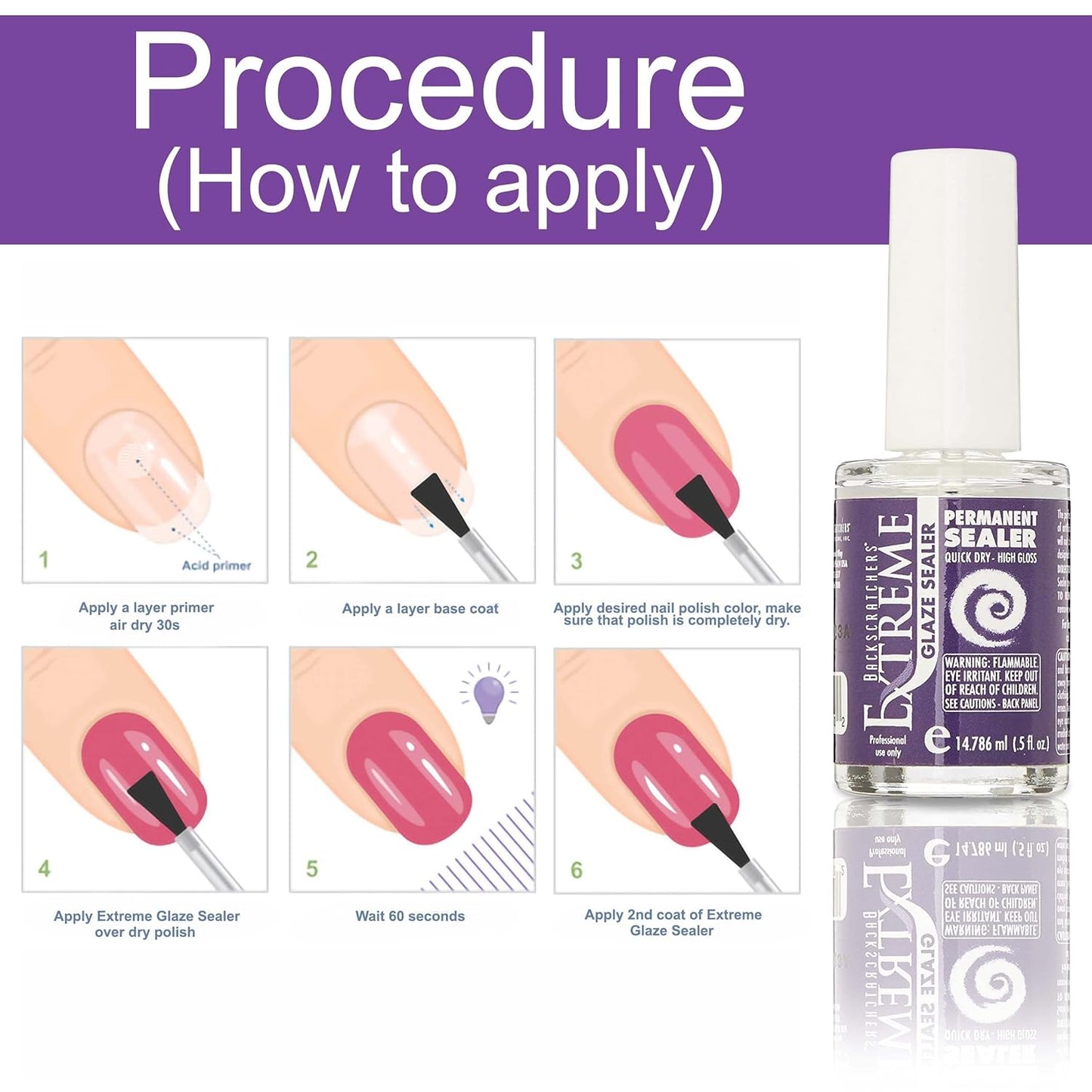 Extreme Permanent Glaze Sealer | Clear Top Coat for Long-Lasting High Gloss Finish - Quick Dry