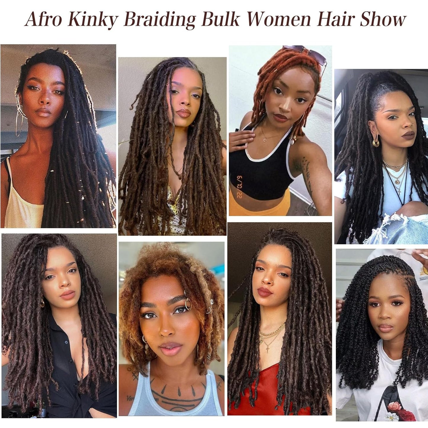 Xtrend 20 Inch Afro Kinky Curly Braiding Hair - 250g, 5 Bundles for Mini Twists | Synthetic Dreadlock Extensions
