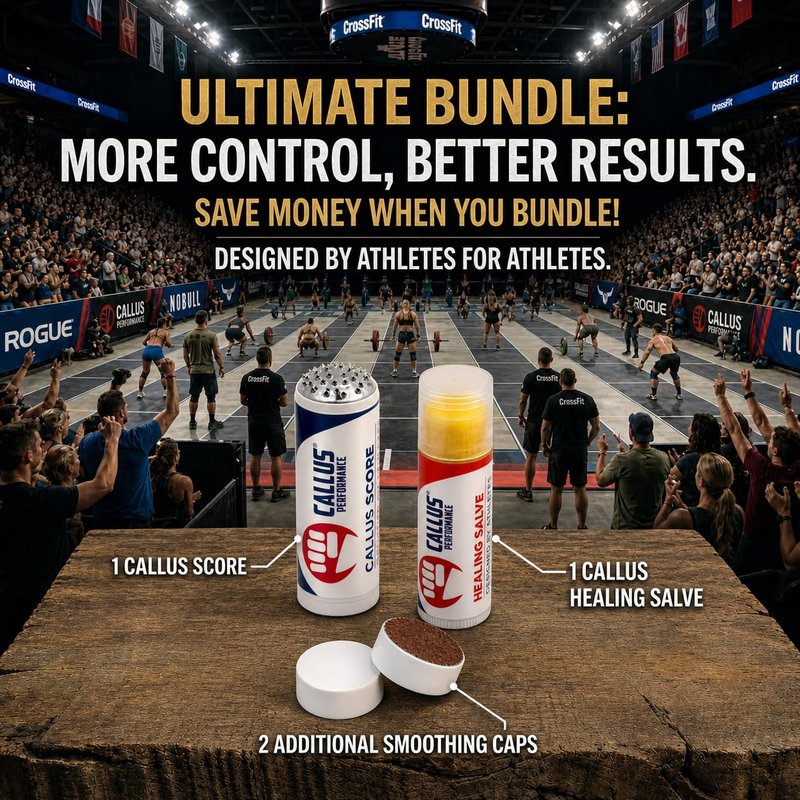 Callus Performance Ultimate Bundle: Precision Remover, Healing Salve & 2 Smoothers | Hand Care System for Weightlifting, Gymnastics & Functional Fitness | Prevents Rips When Training