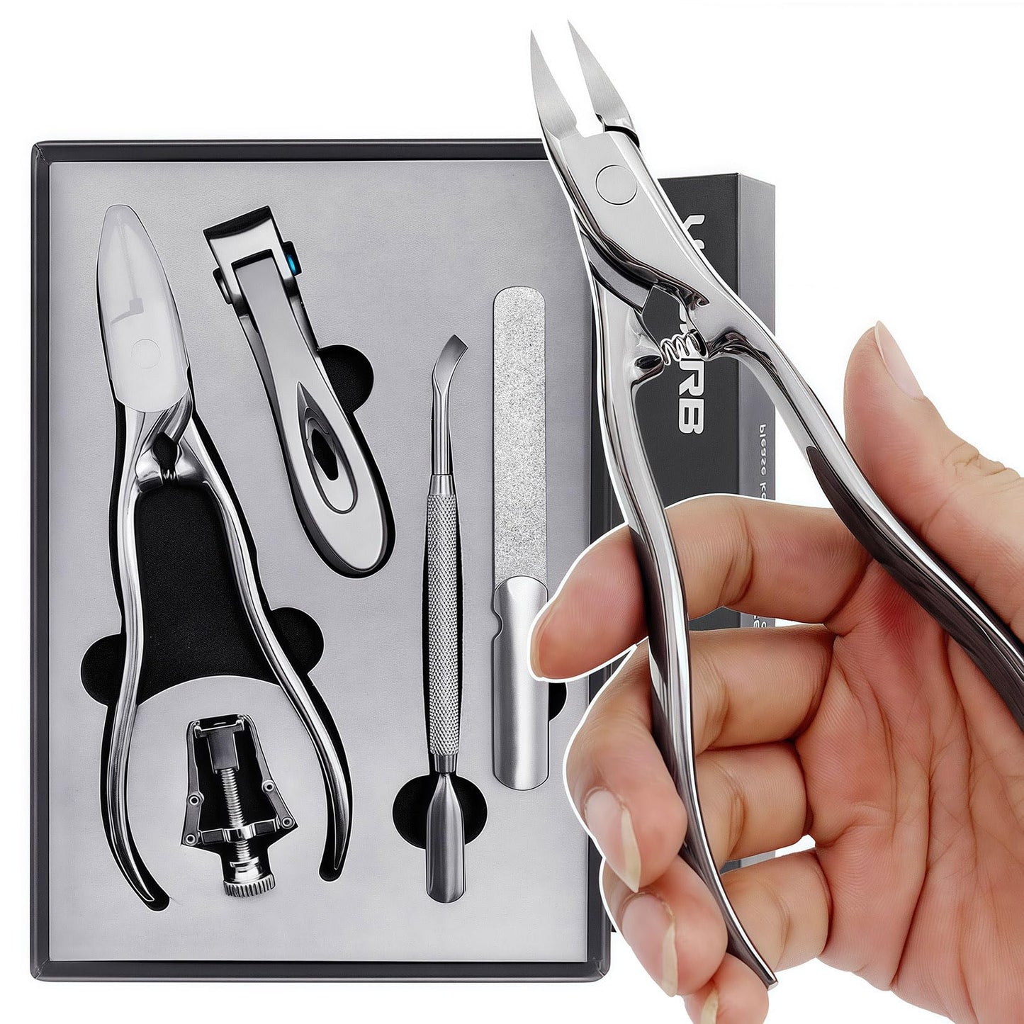 VOGARB 5Pcs Long Handle Toenail Clippers Set