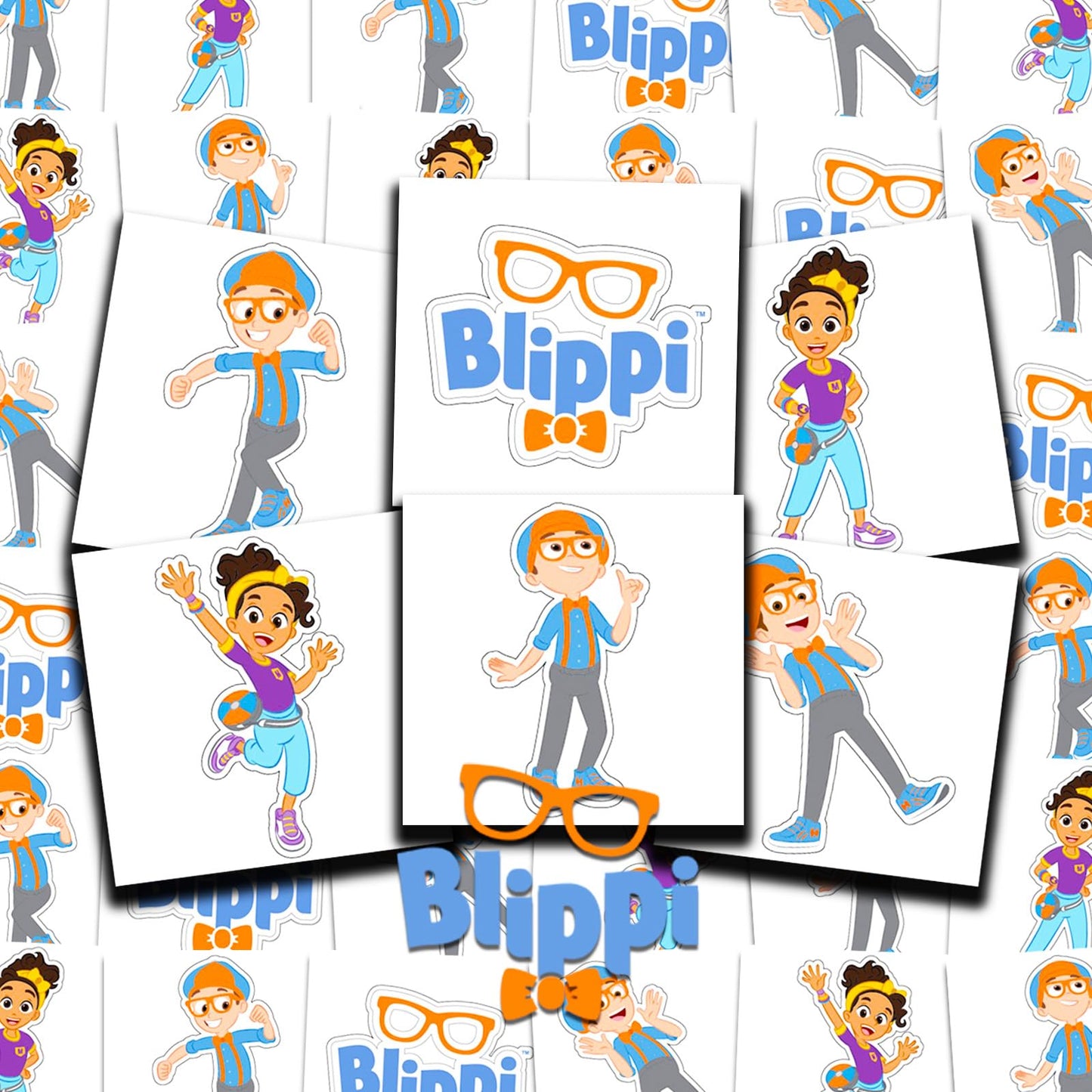 Blippi Tattoos for Kids Party Favors Bundle - 72 Pc Individual Tattoos