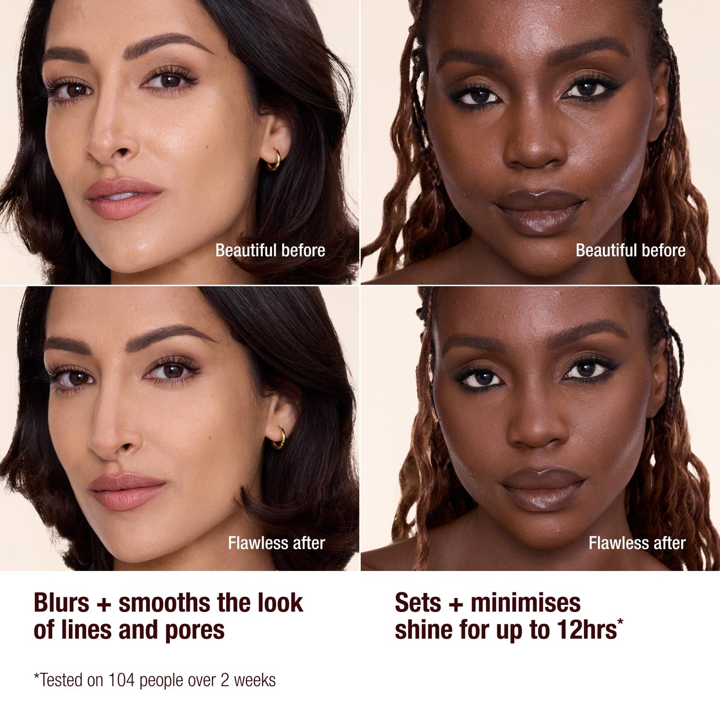 Charlotte Tilbury Airbrush Flawless Finish Setting Powder Refill - Pore-Blurring Pressed Powder for Face Makeup to Minimize Shine with a Soft-Focus Finish - 3 Tan