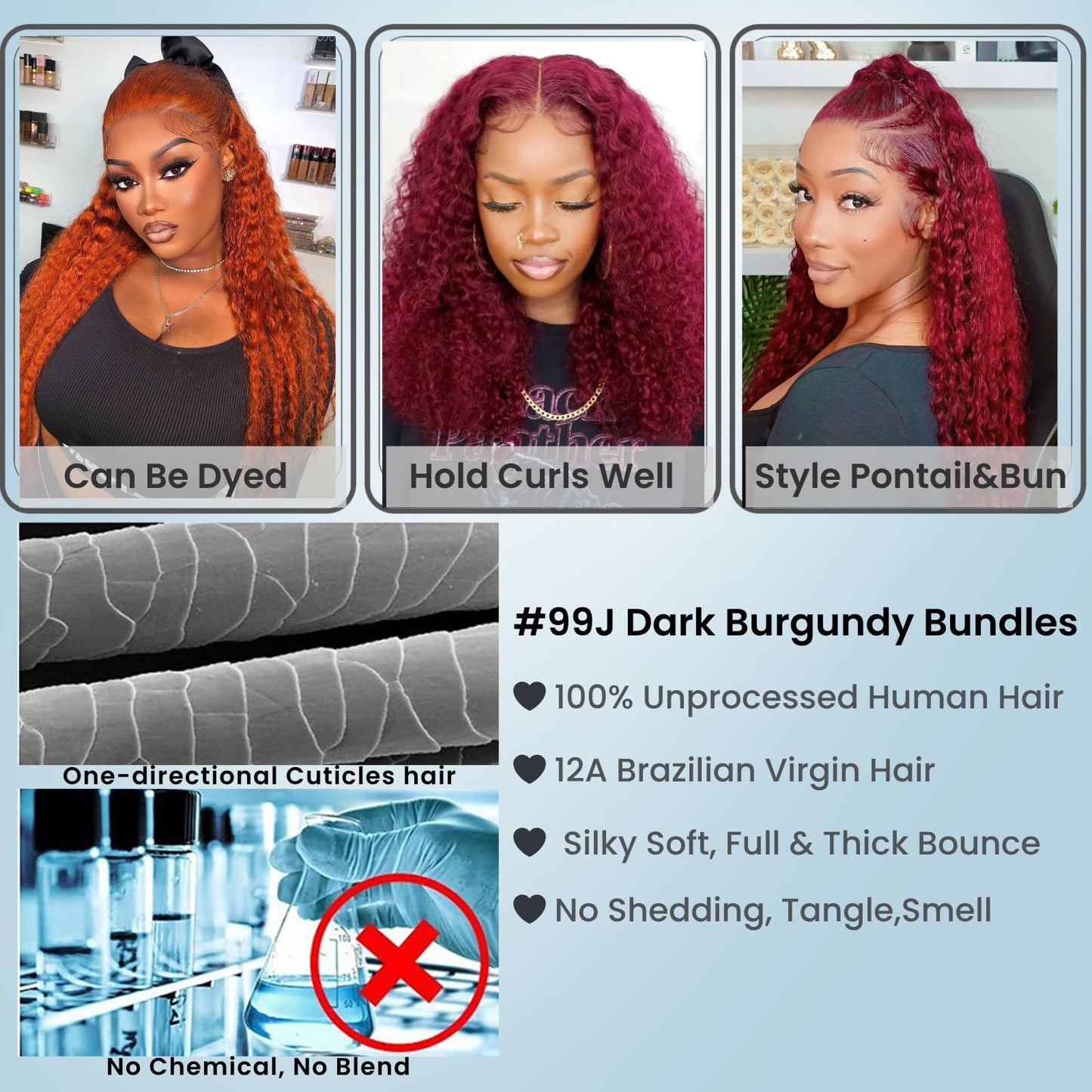 ALHER #99J Dark Red Burgundy Water Wave 2x6 HD Lace Closure Water Wave, 12A Invisible Single Knot Pre-Plucked Brazilian Human Hair Lace Closure Wet n Wavy Middle Part Baby Hair (150% Density, 12 Inch)