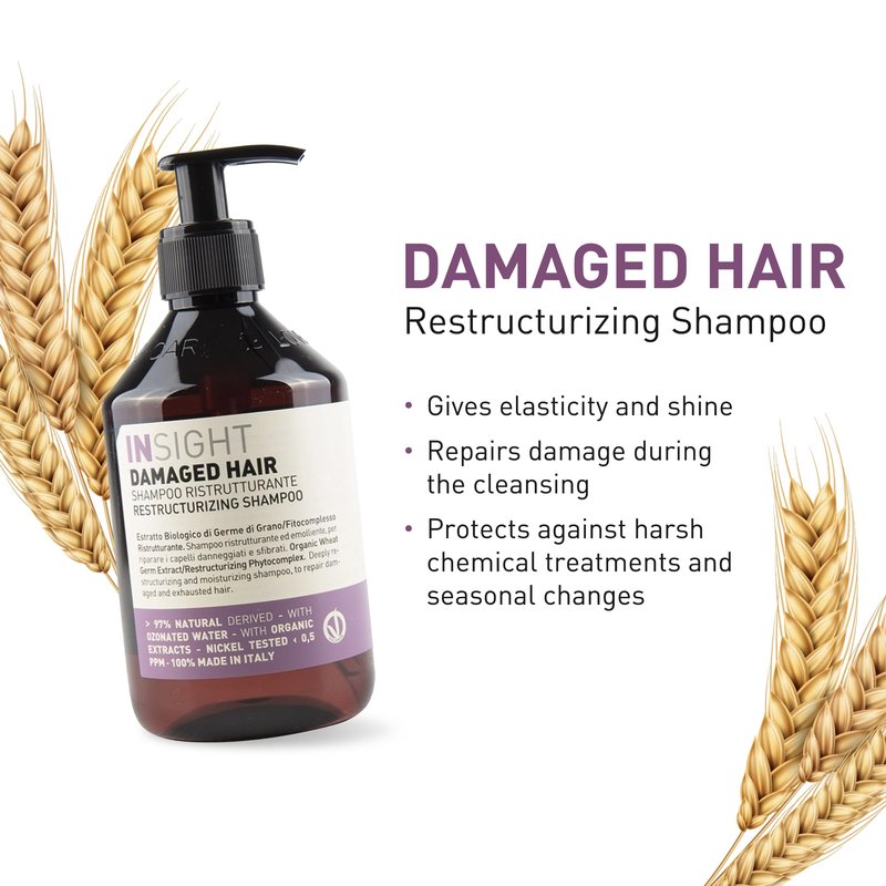 Insight Clean Beauty Moisturizing Shampoo with Organic Macadamia Oil, Hydrating & Vegan, 13.5 fl oz
