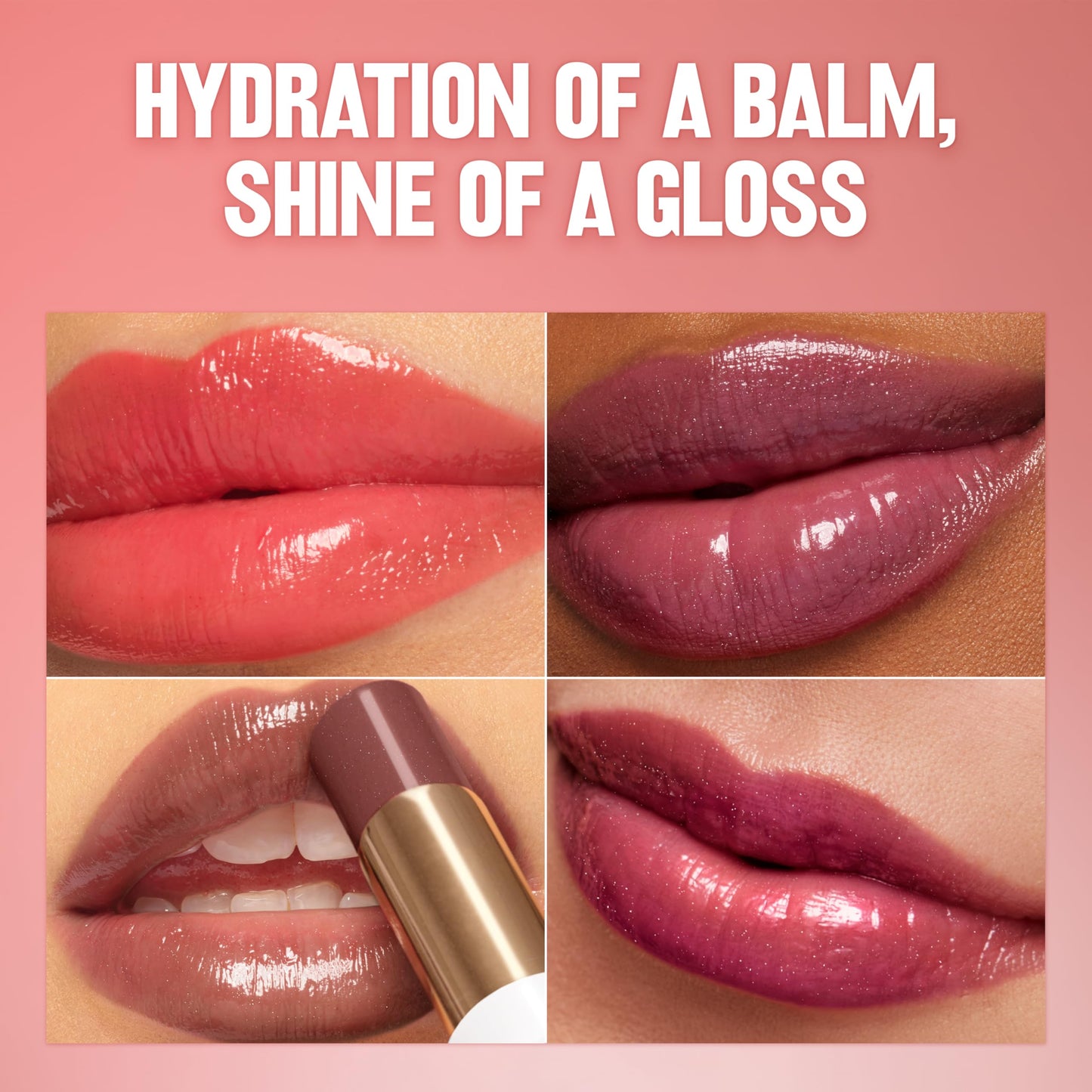 REVLON Super Lustrous Glass Shine Balm, Sheer Glossy Tinted Lip Balm, Hydrating Formula with Hyaluronic Acid, Aloe & Rose Quartz, 011 Sparkling Honey, 0.11 oz