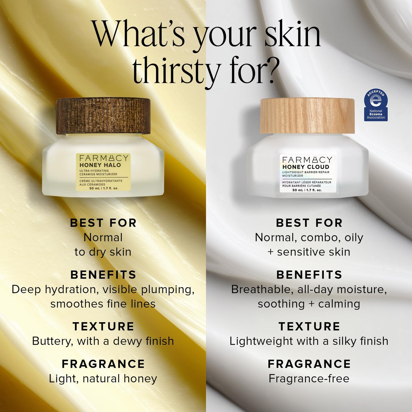Farmacy Ceramide Face Moisturizer - Honey Halo Ultra Hydrating Facial Moisturizer with Buckwheat Honey + Ceramides - Helps Restore Barrier + Replenish Dryness - Plumping Skin Care for Dry Skin (100ml)
