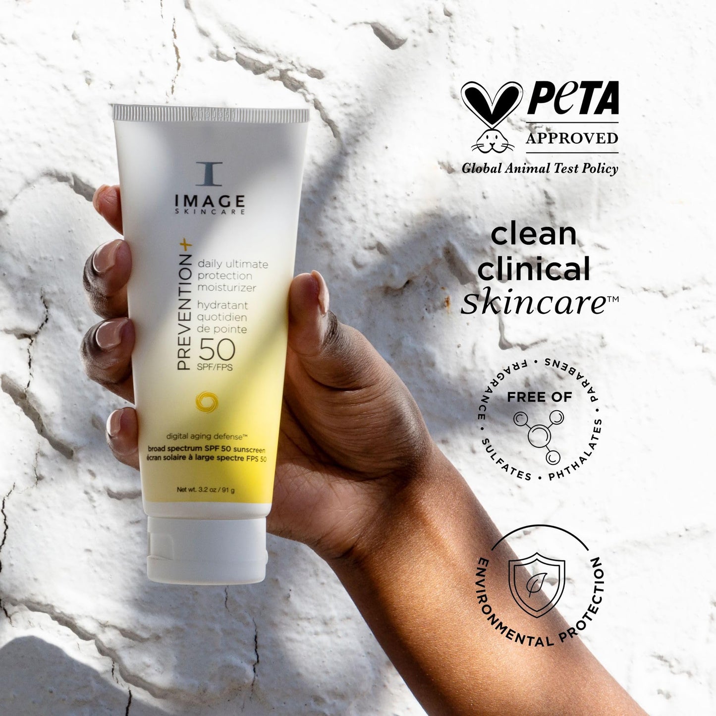 IMAGE Skincare PREVENTION+ Daily Ultimate Protection Moisturizer,SPF 50 Face Sunscreen Lotion,Zinc Oxide,Blendable with No White Cast,3.2 oz,(Pack of 2)