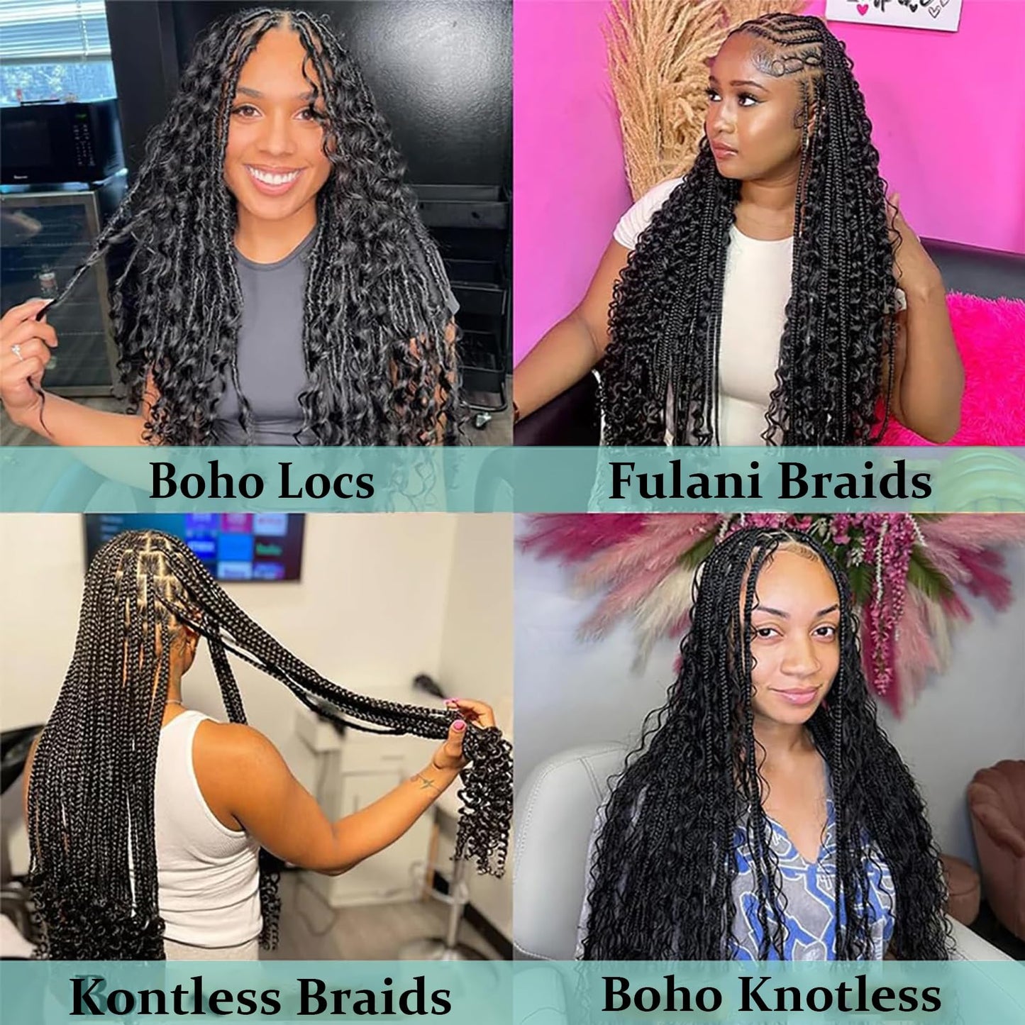 Human Braiding Hair for Boho Braids 20 Inch Deep Wave Bulk Human Hair Boho Hair for Braiding No Weft Brazilian Human Hair Extensions Wet and Wavy Curly Human Hair Boho Braiding Hair 2 Bundles 100g