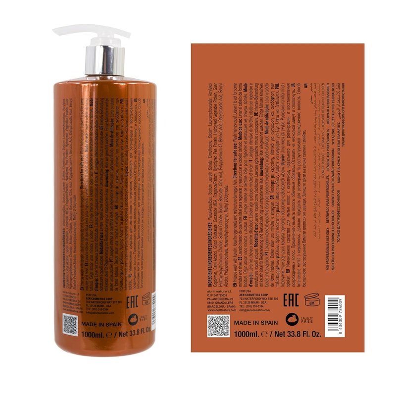 Professional Keratin Hairdressing Shampoo - Repairs Dull Hair Fast | Strengthening Treatment 1000 ml