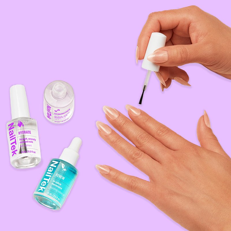 Nail Tek Rescue System – Nail Repair for Damaged Nails, Hydrate, Renew & Strengthen Nails Treatment, Made in Usa, 0.5 Fl Oz Each