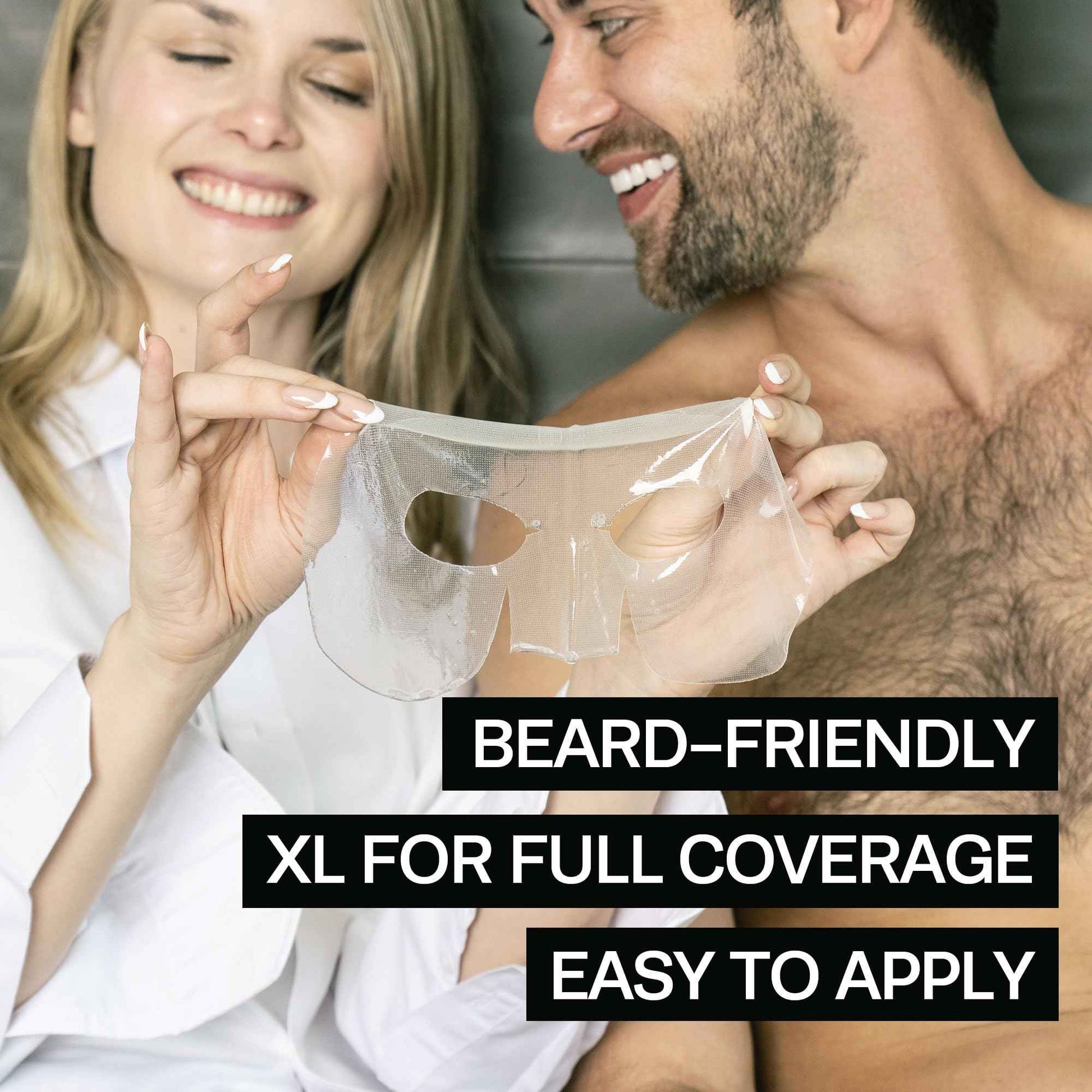 HommeFace Men’s Revitalizing Hydrogel Facial Mask Set (5ct) - Hydrating, Beard-Friendly, Anti-Aging, Soothing Face Sheet Masks - Korean Skincare Technology with Hyaluronic Acid, Vitamins & Peptides