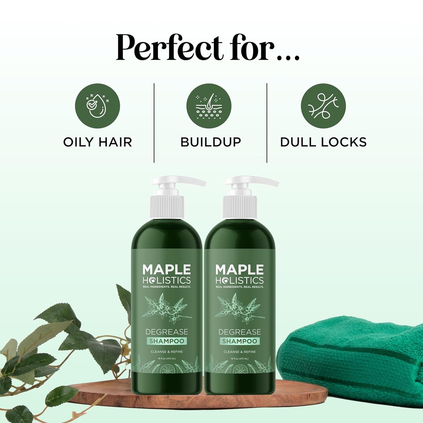 Clarifying Shampoo for Oily Hair - Deep Cleansing Rosemary Oil Formula | Vegan & Sulfate Free (2 Pack)