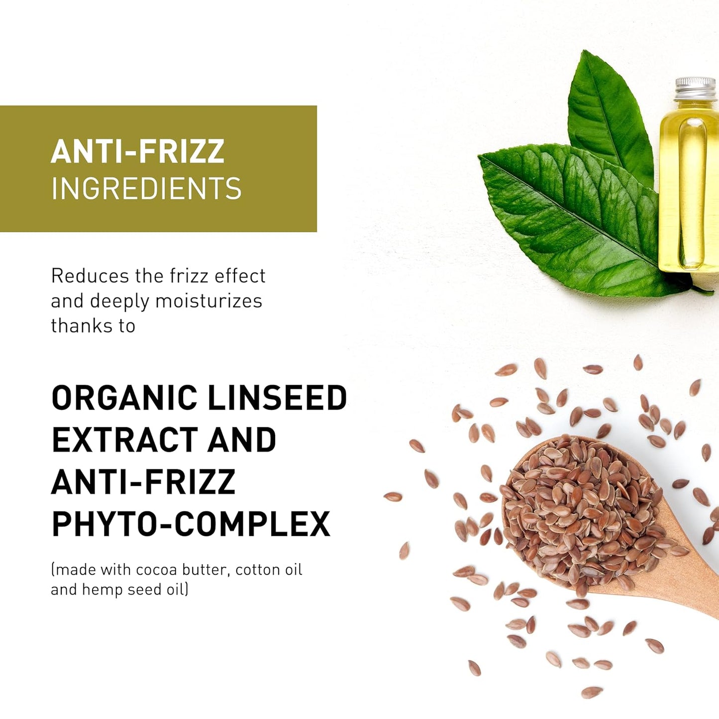 Insight Clean Beauty Anti Frizz Conditioner - Hydrating Vegan Formula with Organic Linseed Extract | 13.5 fl oz