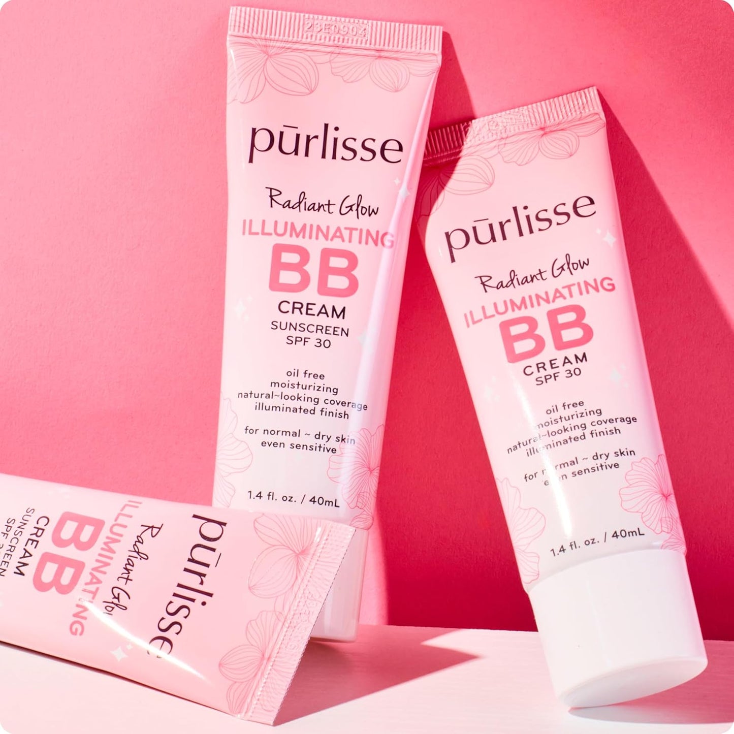 Pūrlisse Radiant Glow BB Cream with SPF 30 - Illuminating Formula with Goji & Hawthorn Berry for Dewy Skin | Fair (1.4 oz)