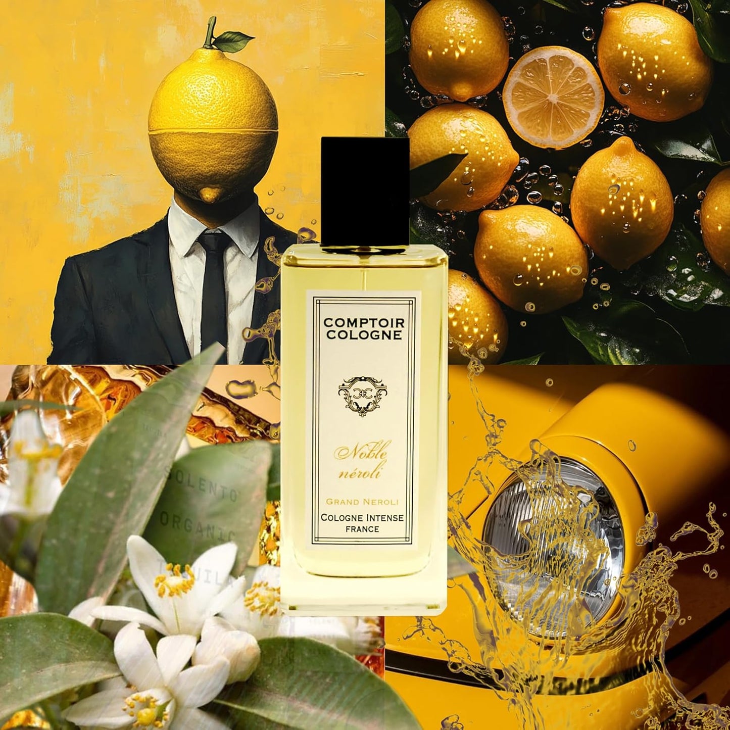 Noble Neroli Intense Cologne - Long-Lasting Men's Fragrance with Floral, Woody & Citrus Notes | 3.3 oz