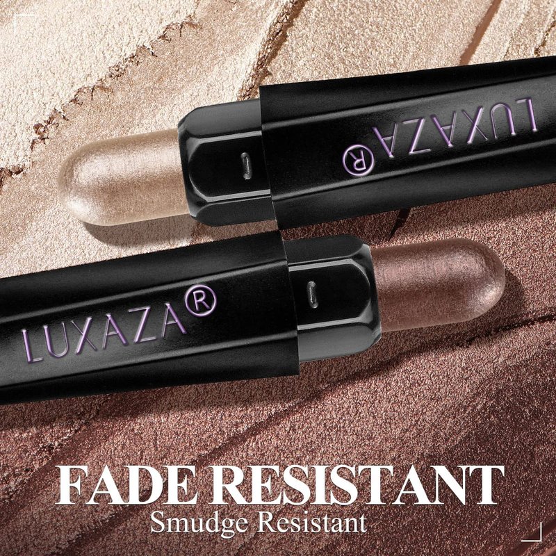 Eyeshadow Stick Makeup Set - 6PCS Dark Brown Shimmer Pencils for Long-Lasting Metallic Eye Looks | A02-Taupe Mauve