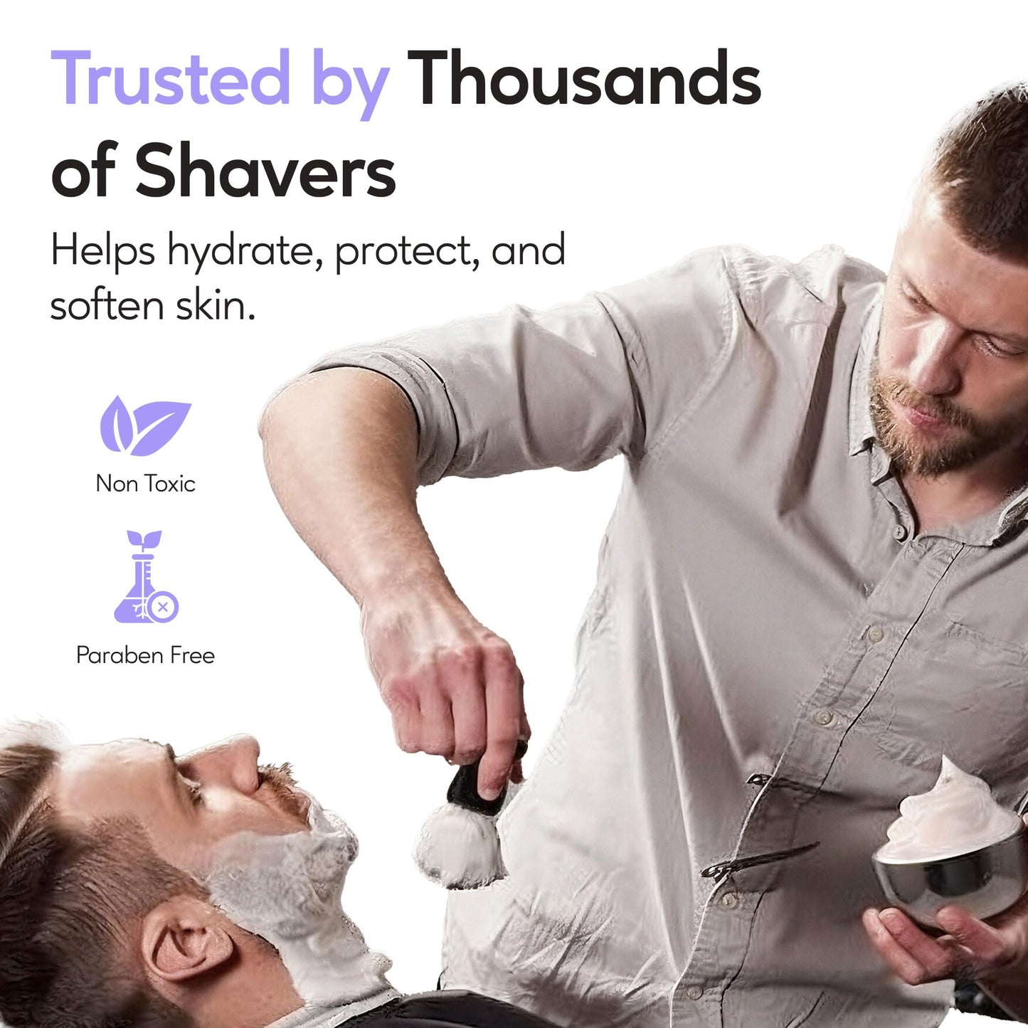 Henry Cavendish Lavender Shaving Soap with Shea Butter & Coconut Oil. Long Lasting 4 oz Puck Refill. Mens Shave Soap. All Natural. Rich Lather, Smooth Comfortable Shave. For Ladies and Gentlemen.
