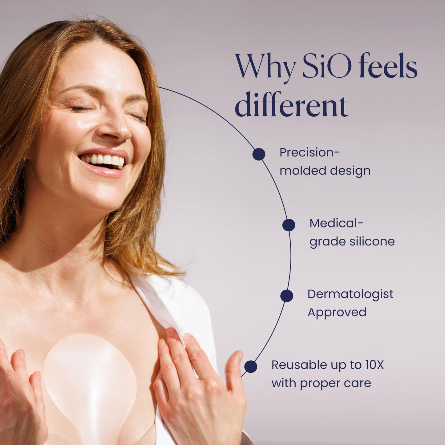 SiO Beauty ChestLift - Wrinkle-Smoothing, Medical-Grade Silicone Patches for Chest Fine Lines - Reusable Up to 10x - Cruelty-Free & Environmentally-Friendly Hydrating Beauty Patches - 1 Patch