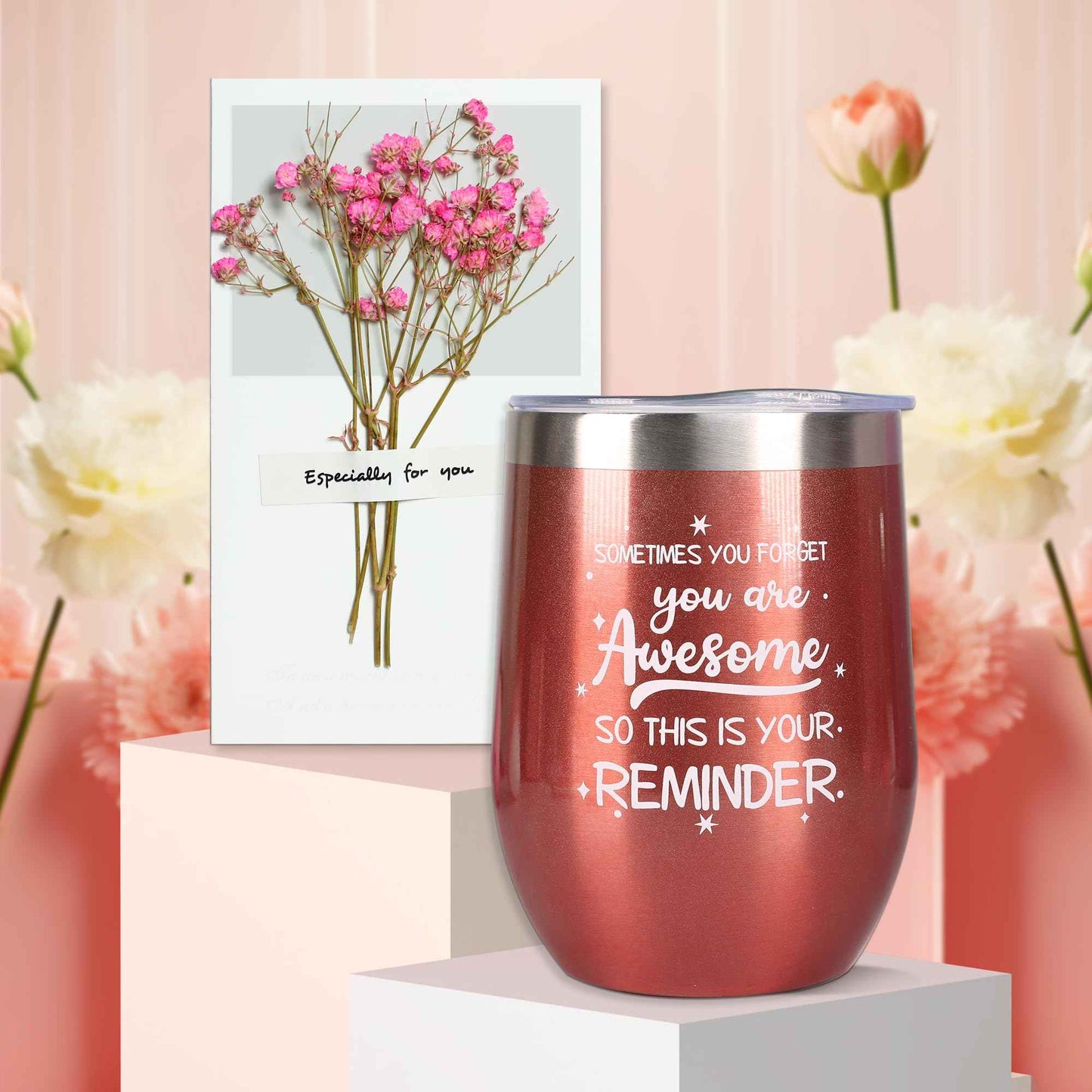 Gifts for Women, Mom, Wife, Girlfriend, Her, Sister, Grandma, Bestie - Happy Birthday, Christmas, Best Friendship Gifts, Unique Thank You Gifts - Rose Relaxing Spa Gift Self Care Gift Baskets Set