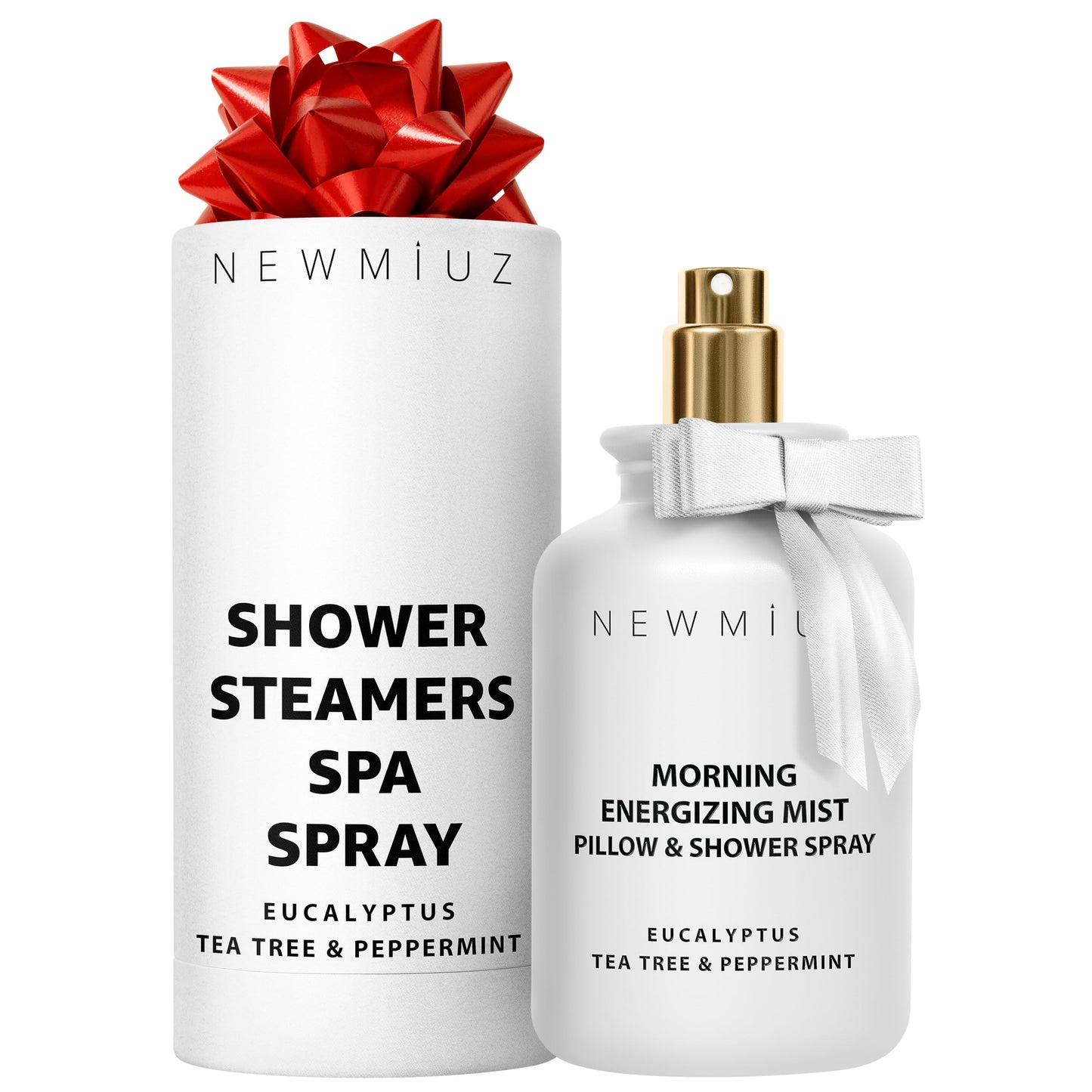 Energizing Shower & Pillow Spray Peppermint Eucalyptus Tea Tree Essential Oils Natural Fast Acting Aromatherapy Mist for Relaxation Calming Stress Clear Sinus Cooling Relief Luxury Self Care Gift