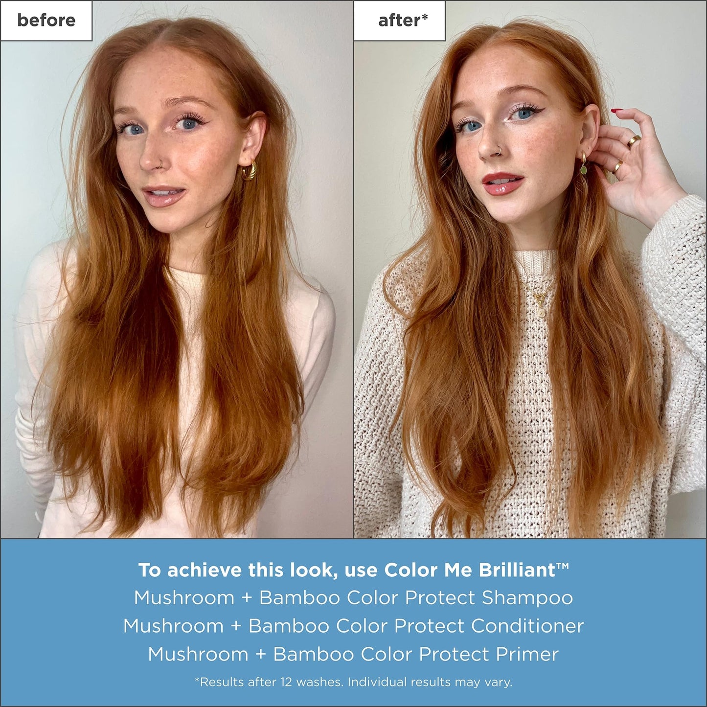 Briogeo Color Me Brilliant Mushroom + Bamboo Color Protect Shampoo | Protects Vibrant Hair Color | Vegan, Phalate & Paraben-Free | 8 Ounces