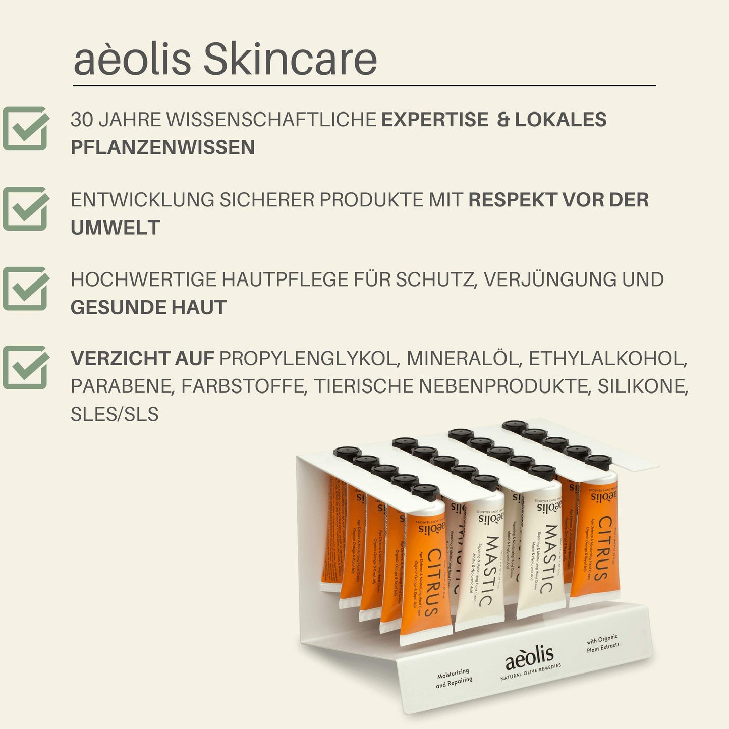 AEOLIS Repairing and Moisturizing Hand Cream - Natural Serum for Cracked Working Hands - Ultimate Hangnail Protection with Natural Olive Oil - Unscented Age-Defying Handcream for Soft Soothing Skin