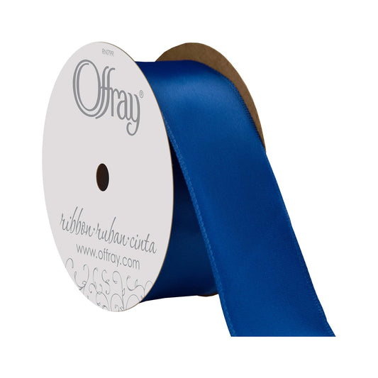 Berwick Offray 1.5" Single Face Satin Ribbon, Light Navy Blue, 25 Yds