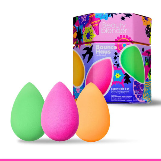 Beautyblender Bouncehaus Essentials Set - 3-Piece Makeup Sponge Set - Limited Edition - Latex-Free, Reusable, for Foundation, Concealer, Powder, BB Cream & Flawless Airbrush Finish