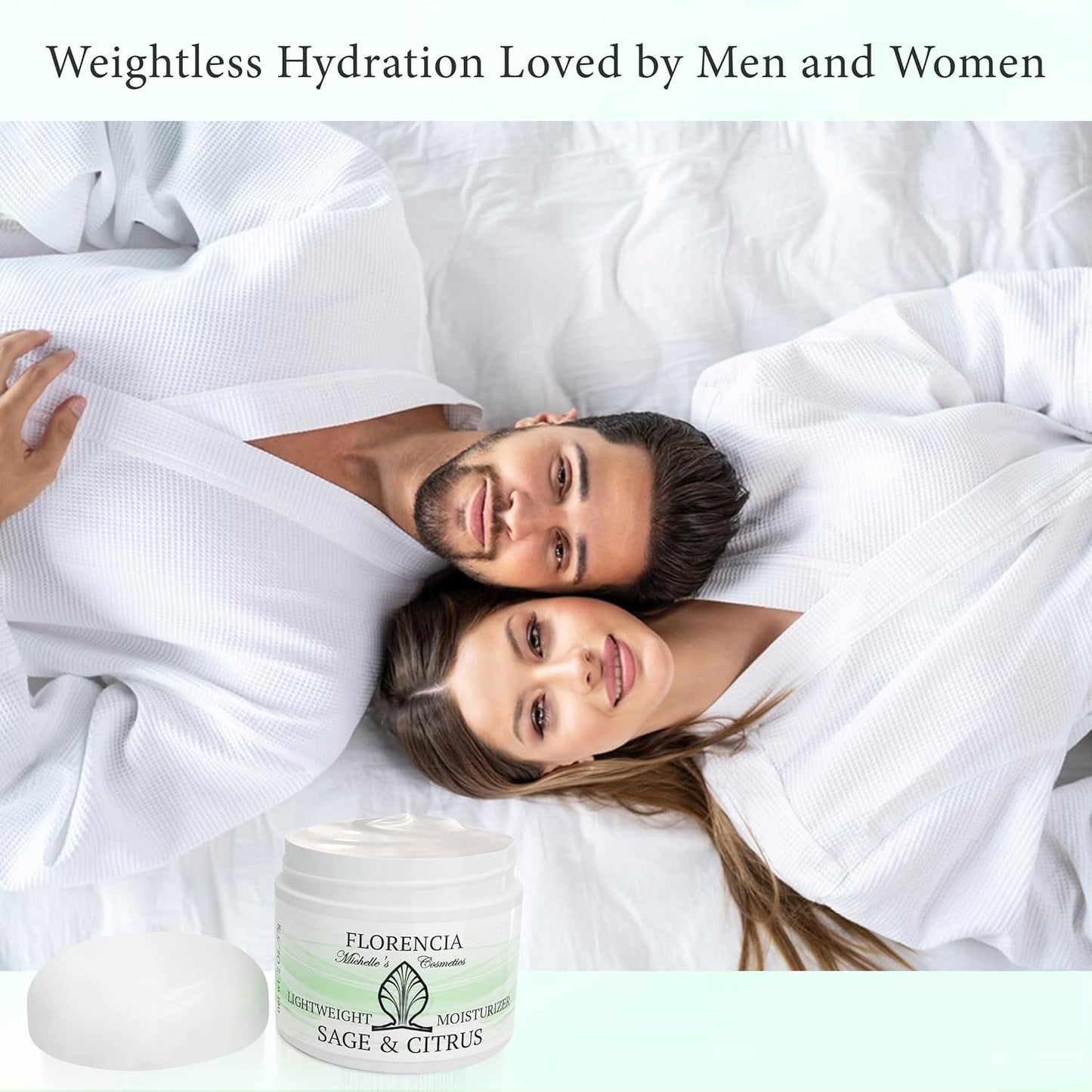 Florencia Lightweight Moisturizer - Fast-Absorbing Sage & Citrus Face Cream for Sensitive, Oily Skin | Hydrating & Nutrient-Rich