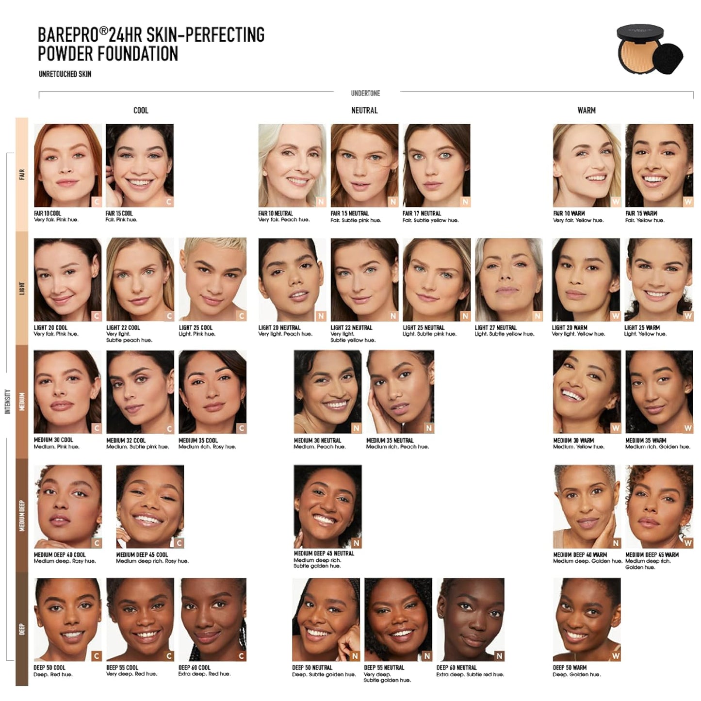 bareMinerals Powder Foundation - Full Coverage Matte Finish | Oil Control, Longwear, Dermatologist-Tested