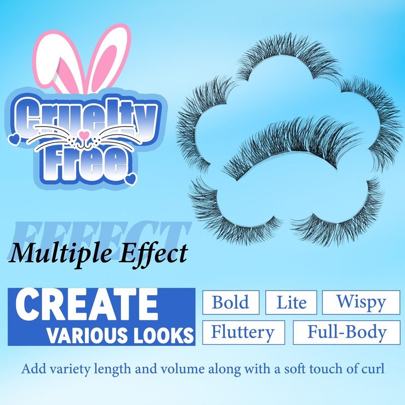 Starryzoom Lashes Clusters Kit Natural Volume Wispy Cluster Eyelash Extensions 336Pcs D-Curl DIY Individual False Eyelashes 8-16MM Mixed with Bond Seal Tweezers