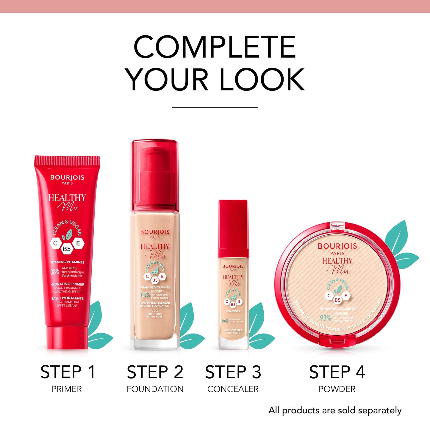 Bourjois Healthy Mix Clean & Vegan Foundation - 52.5C Rose Beige