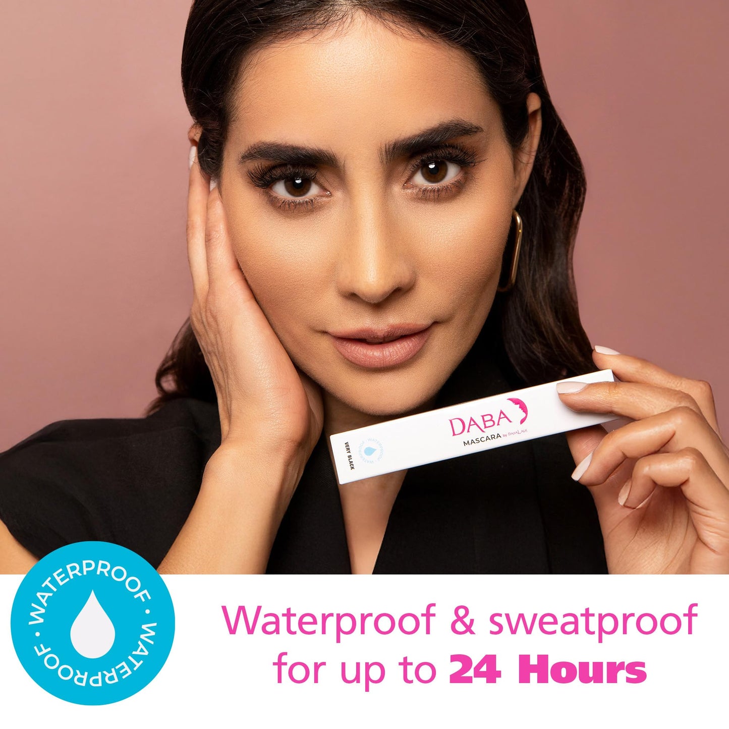 DABALASH Daba Duo – Waterproof Mascara & Gentle Vegan Mascara in Very Black – Promotes Longer, More Voluminous & Defined Lashes – Paraben & Cruelty-Free – 0.45 oz & 0.3 oz