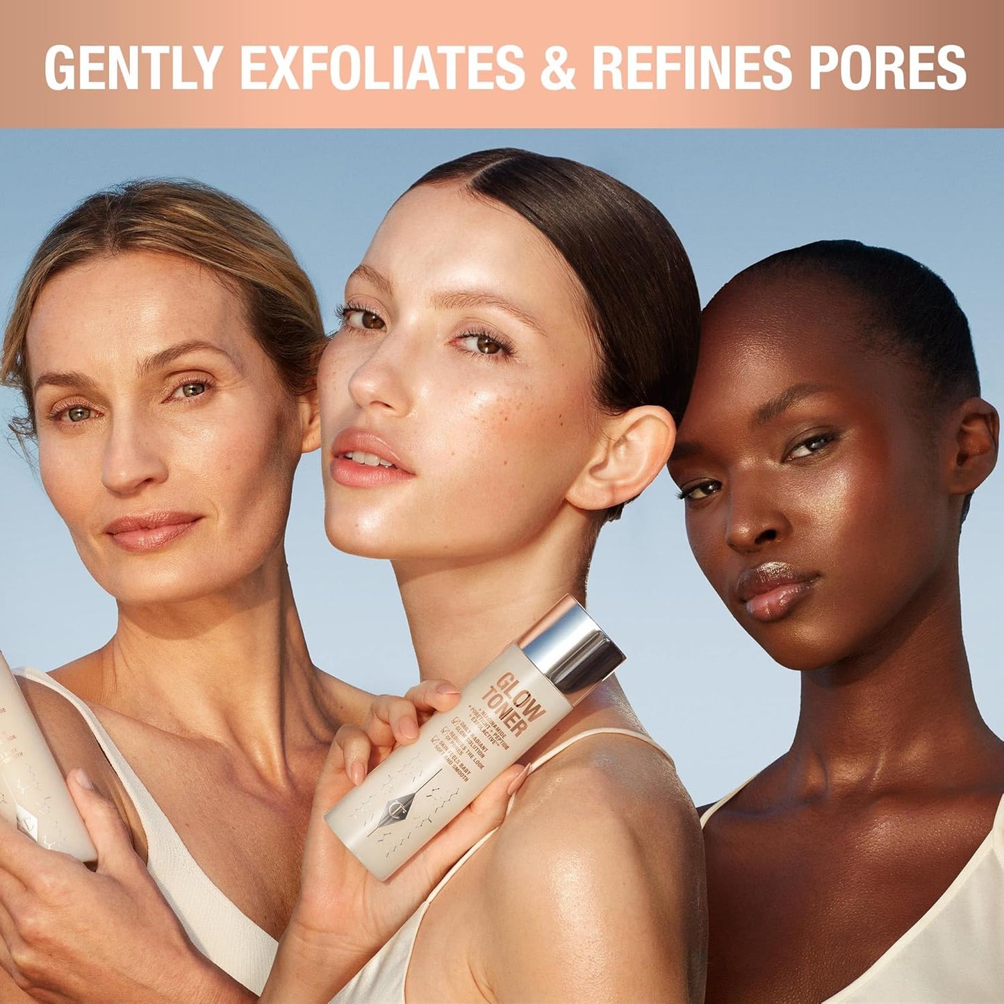 Charlotte Tilbury Glow Face Toner - Exfoliating Toner for Oily Skin | Reduces Pores & Hydrates with Rose & Lemon Scent