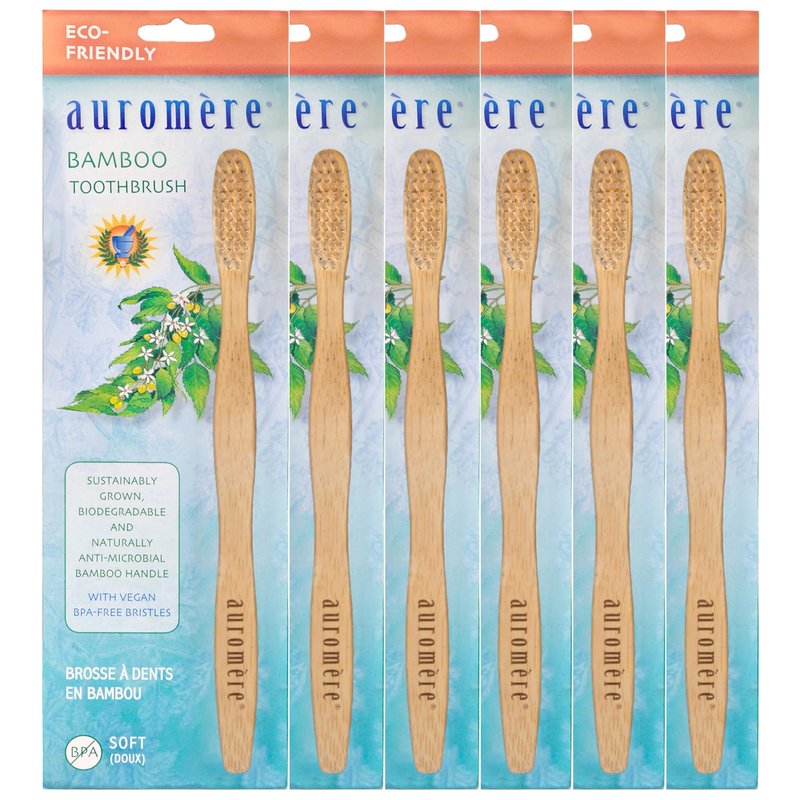 Auromere Bamboo Toothbrush (6 Pack)